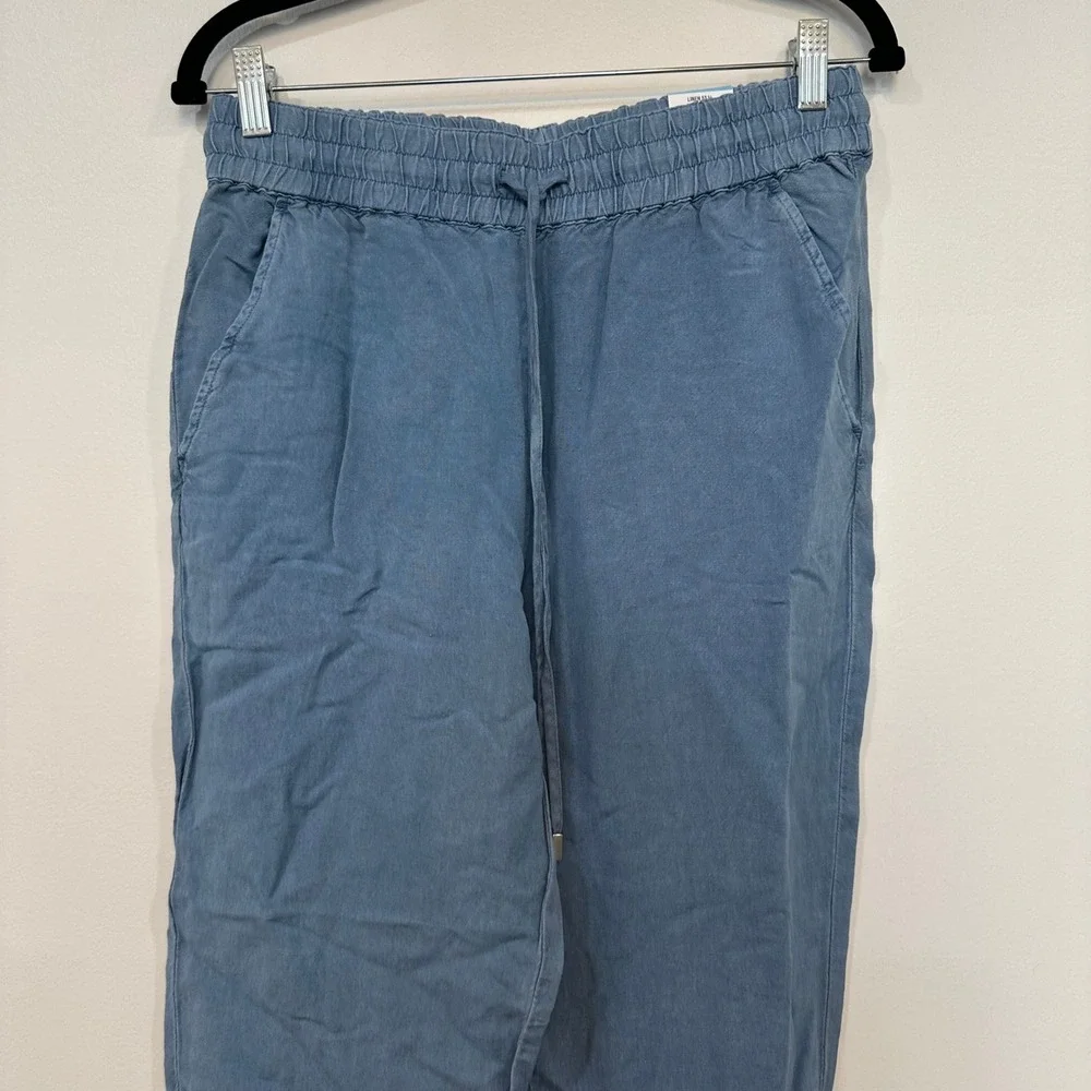 J Mclaughlin Sunny Pant Small NWT $158 Linen Drawstring Pull On Chambray Blue